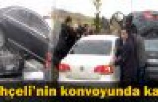 Bahçeli'nin konvoyunda kaza