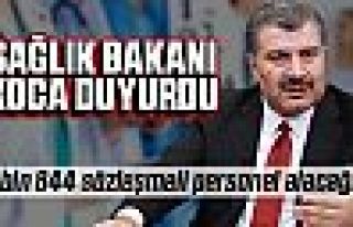 Bakan Koca: 8 bin 844 sözleşmeli sağlık personeli...