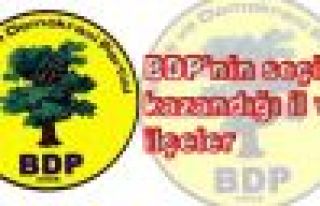 BDP'nin seçimi kazandığı il ve ilçeler