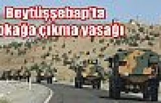 Beytüşşebap'ta sokağa çıkma yasağı