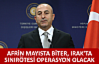 Çavuşoğlu: Afrin Operasyonu Mayıs'ta Biter