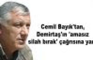 Cemil Bayık'tan, Demirtaş'ın 'amasız silah bırak'...