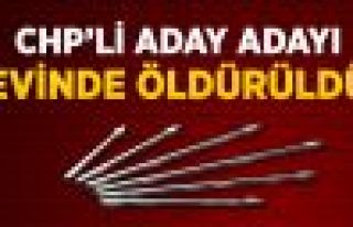 CHP Belediye Başkan Aday Adayı Evinde Öldürüldü...