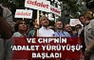 CHP'nin 'Adalet Yürüyüşü' başladı