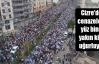 Cizre'de cenazeleri yüz bine yakın kişi uğurluyor