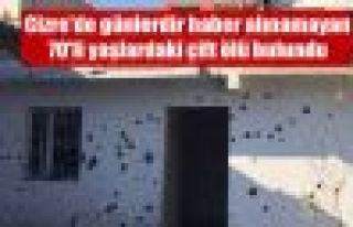 Cizre'de 70'li yaşlardaki çift ölü bulundu