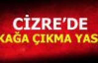 Cizre'de sokağa çıkma yasağı