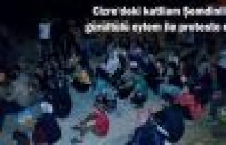 Cizre'deki katliam Şemdinli’de gürültülü eylem...