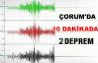 Çorum'da 10 dakikada iki deprem