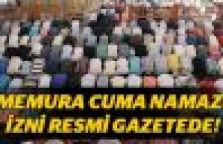 'Cuma namazı' izni Resmi Gazete'de