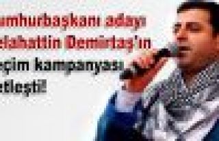 Cumhurbaşkanı adayı Demirtaş'ın seçim kampanyası...