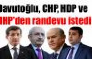 Davutoğlu, CHP, HDP ve MHP'den randevu istedi