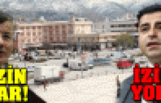 Davutoğlu'na izin var, Demirtaş'a yok'