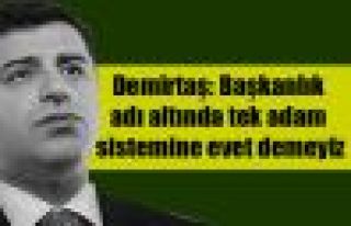 Demirtaş: Başkanlık adı altında tek adam sistemine...