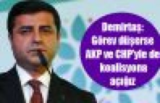 Demirtaş: Görev düşerse AKP ve CHP’yle de koalisyona...
