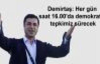 Demirtaş: Her gün saat 16.00'da demokratik tepkimiz...