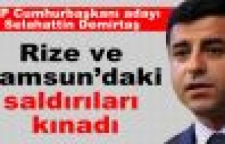 Demirtaş Rize ve Samsun'daki saldırıları kınadı