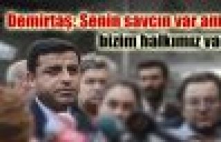 Demirtaş: Senin savcın var ama bizim halkımız...