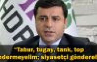 Demirtaş: “Oraya asker değil, siyasetçi gönderelim“