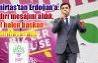 Demirtaş'tan Erdoğan'a: 'Seni halen başkan yaptırmayacağız'