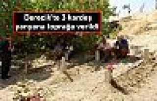  Derecik'te 3 kardeş yanyana toprağa verildi