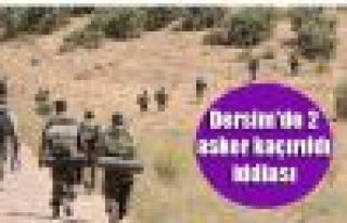 Dersim'de 2 asker kaçırıldı iddiası 
