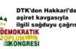 DTK'den Hakkari'deki aşiret kavgasıyla ilgili sağduyu...