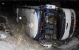 Edirne'de otobüs devrildi: 13 Yaralı