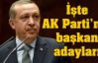 AKP'de 10 ilin belediye başkan adayları açıklandı