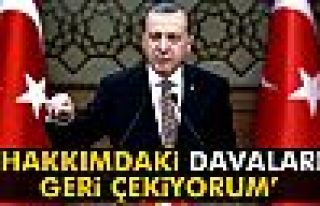 Erdoğan: Bir kereye mahsus hakaret davalarını geri...