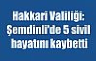 Hakkari Valiliği: Şemdinli'de 5 sivil hayatını...