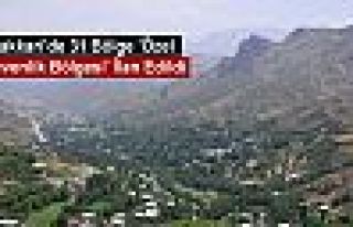 Hakkari ve ilçelerin 31 bölge, 'özel güvenlik...