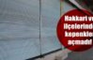 Hakkari ve ilçelerinde kepenkler açmadı!