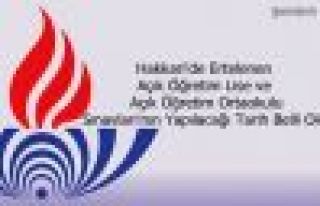 Hakkari'de Ertelenen AÖL ve AÖO Sınavları'nın...