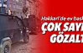 Hakkari'de ev baskınları: 7 kişi gözaltına alındı