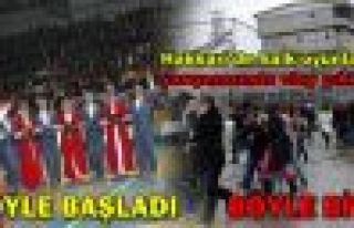 Hakkari'de halk oyunları yarışmasında olay çıktı!