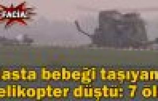 Hasta bebeği taşıyan helikopter düştü: 7 ölü