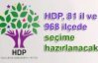 HDP, 81 il ve 968 ilçede seçime hazırlanacak