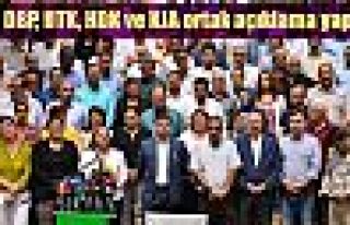 HDP, DBP, DTK, HDK ve KJA ortak açıklama yapacak