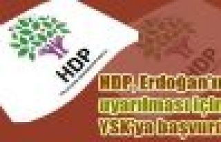 HDP, Erdoğan'ın uyarılması için YSK'ya başvurdu