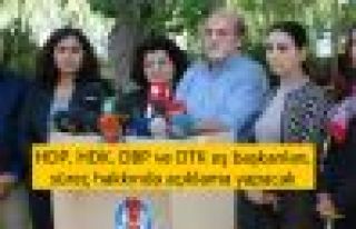HDP, HDK, DBP ve DTK eş başkanları süreç hakkında...