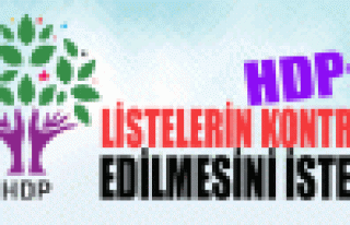 HDP, listelerin kontrol edilmesini istedi
