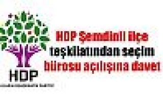 HDP Şemdinli ilçe teşkilatından seçim bürosu...