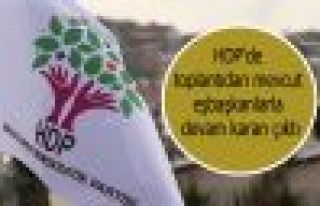 HDP'de toplantıdan mevcut eşbaşkanlarla devam kararı...