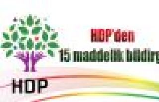 HDP'den 15 maddelik bildirge