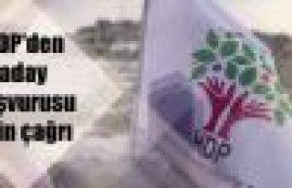 HDP'den aday başvurusu için çağrı