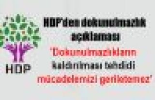 HDP'den dokunulmazlık açıklaması 