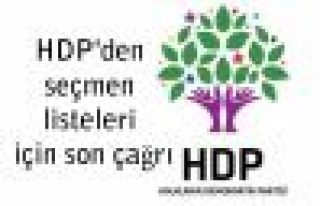 HDP'den seçmen listeleri için son çağrı