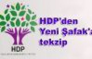 HDP'den Yeni Şafak'a tekzip