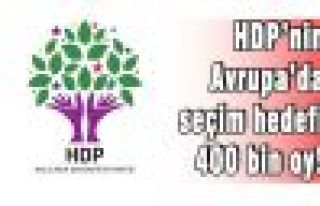 HDP'nin Avrupa'da hedefi 400 bin oy!